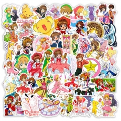 50PCS/SET Card Captor Sakura Cartoon Pattern Decorative Collectible Waterproof Anime Luggage Stickers