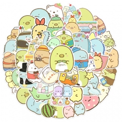 60PCS/SET Sumikkogurashi Cartoon Pattern Decorative Collectible Waterproof Anime Luggage Stickers