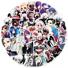 50PCS/SET Tokyo Ghoul Cartoon Pattern Decorative Collectible Waterproof Anime Luggage Stickers