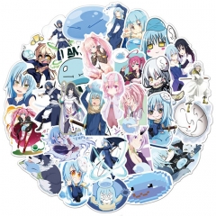 50PCS/SET That Time I Got Reincarnated as a Slime Cartoon Pattern Decorative Collectible Waterproof Anime Luggage Stickers