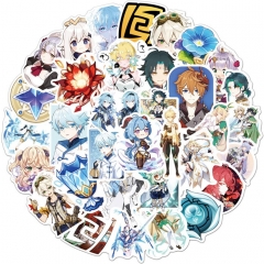 100PCS/SET Genshin Impact Cartoon Pattern Decorative Collectible Waterproof Anime Luggage Stickers