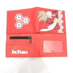 Inuyasha Cartoon Color Printing Coin Purse Anime Short Wallet