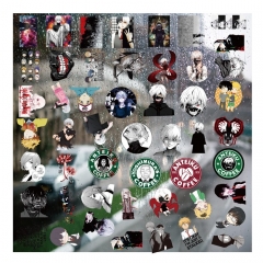 2 Styles Tokyo Ghoul Cartoon Pattern Decorative Collectible Waterproof Anime UV Transfer 3D Stickers