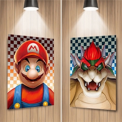 Super Mario Bro Cartoon Can Change Pattern Lenticular Flip Anime 3D Poster