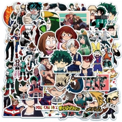 2 Styles 50pcs/set Boku No Hero Academia / My Hero Academia Cartoon Waterproof Decoration Anime PVC Luggage Stickers