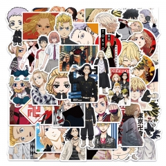 50pcs/set Tokyo Revengers Anime PVC Luggage Stickers