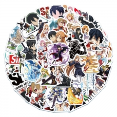 50pcs/set Sword Art Online | SAO Cartoon Waterproof Decoration Anime PVC Luggage Stickers