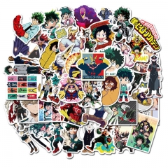 50pcs/set Boku No Hero Academia / My Hero Academia Cartoon Waterproof Decoration Anime PVC Luggage Stickers