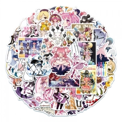 50pcs/set Puella Magi Madoka Magica Anime PVC Luggage Stickers