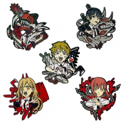 Chainsaw Man Cartoon Character Pattern Alloy Pin Anime Brooch