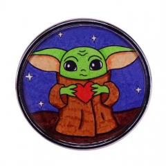 Star War Yoda Cartoon Character Pattern Alloy Pin Anime Brooch