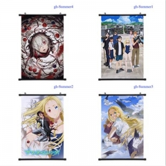 60*90cm 8 Styles Summer Time Rendering Cartoon Pattern Decoration Anime Wallscroll