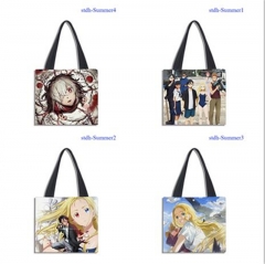 8 Styles 40*40cm Summer Time Rendering Cartoon Pattern Canvas Anime Bag