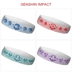 7 Styles Genshin Impact Cartoon Color Printing Sweatband Anime Headband