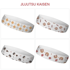 5 Styles Jujutsu Kaisen Cartoon Color Printing Sweatband Anime Headband