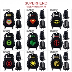 15 Styles Marvel Superhero Cartoon Character Anime Backpack Bag