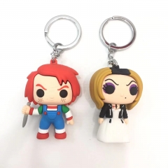 2 Styles Child's Play Chucky Anime Figure PVC Keychain