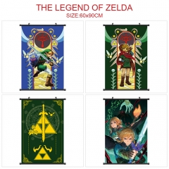 4 Styles 60*90CM The Legend Of Zelda Wall Scroll Cartoon Pattern Decoration Anime Wallscroll