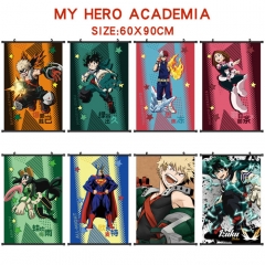 8 Styles 60*90CM My Hero Academia Wall Scroll Cartoon Pattern Decoration Anime Wallscroll