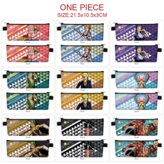 10 Styles One Piece Cosplay Cartoon PU Colorful Anime Zipper Pencil Bag Box