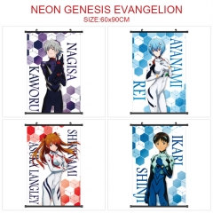 4 Styles 60*90CM EVA/Neon Genesis Evangelion Wall Scroll Cartoon Pattern Decoration Anime Wallscroll