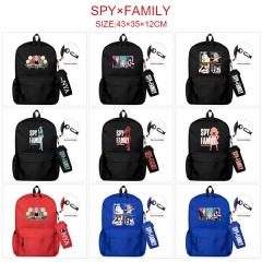 3 Colors 18 Styles Spy×Family Canvas Anime Backpack Bag+Pencil Bag Set