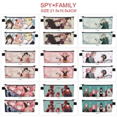 9 Styles Spy×Family Cosplay Cartoon PU Colorful Anime Zipper Pencil Bag Box