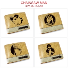 5 Styles Chainsaw Man Cosplay Decoration Cartoon Character Anime PU Wallet Purse