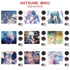 5PCS/SET 23 Styles 20*24CM Hatsune Miku Cartoon Pattern Anime Mouse Pad