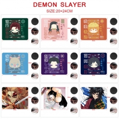 5PCS/SET 19 Styles 20*24CM Demon Slayer: Kimetsu no Yaiba Cartoon Pattern Anime Mouse Pad