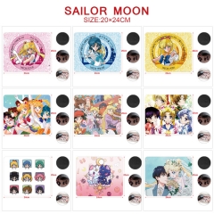 5PCS/SET 19 Styles 20*24CM Pretty Soldier Sailor Moon Cartoon Pattern Anime Mouse Pad