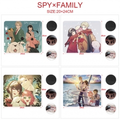 5PCS/SET 6 Styles 20*24CM Spy×Family Cartoon Pattern Anime Mouse Pad