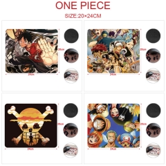 5PCS/SET 4 Styles 20*24CM One Piece Cartoon Pattern Anime Mouse Pad