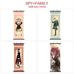 6 Styles 60*170CM Spy×Family Wall Scroll Cartoon Pattern Decoration Anime Wallscroll