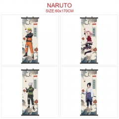 5 Styles 60*170CM Naruto Wall Scroll Cartoon Pattern Decoration Anime Wallscroll