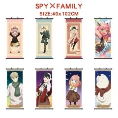 8 Styles 40*102CM SPY×FAMILY Wall Scroll Cartoon Pattern Decoration Anime Wallscroll