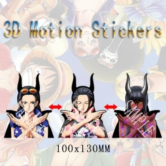4 Styles One Piece Cartoon Can Change Pattern Lenticular Flip Anime 3D Stickers
