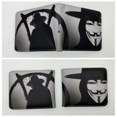 2 Styles V for Vendetta Coin Purse Anime Short Wallet