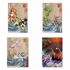 (No Frame)20 Styles Pokemon Color Printing Canvas Material Anime Poster