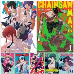 (No Frame)40 Styles Chainsaw Man Cartoon Canvas Material Anime Poster
