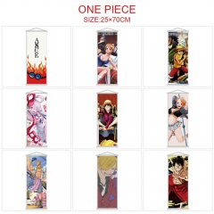 9 Styles 25*70CM One Piece Wall Scroll Cartoon Pattern Decoration Anime Wallscroll