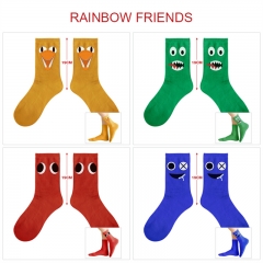 5 Pairs/set 7 Styles Rainbow Friends Cartoon Pattern Anime Long Socks