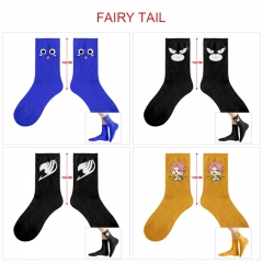5 Pairs/set 8 Styles Fairy Tail Cartoon Pattern Anime Long Socks