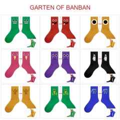 5 Pairs/set 11 Styles Garten of Banban Cartoon Pattern Anime Long Socks