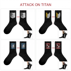5 Pairs/set 6 Styles Attack on Titan/Shingeki No Kyojin Cartoon Pattern Anime Long Socks