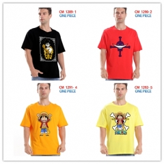 35 Styles One Piece Luffy Zoro Cartoon Color Printing Anime T Shirts