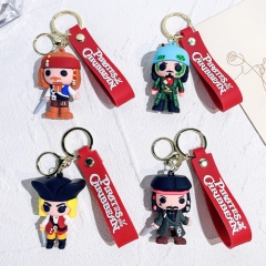 4 Styles Pirates of the Caribbean Anime Figure Keychain