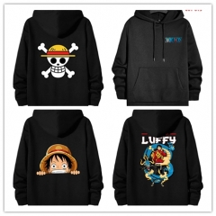 18 Styles One Piece Cartoon Color Printing Zipper Anime Hooded Hoodie