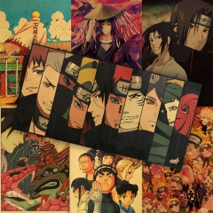 85 Styles Naruto Printing Cartoon Placard Home Decoration Retro Kraft Paper Anime Poster