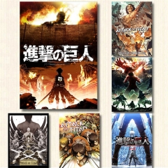 (No Frame)40 Styles Attack on Titan/Shingeki No Kyojin Canvas Material Anime Poster